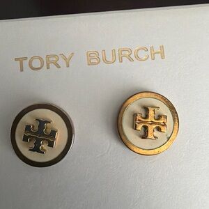 Tory Burch Gold and Silver Stud Earrings